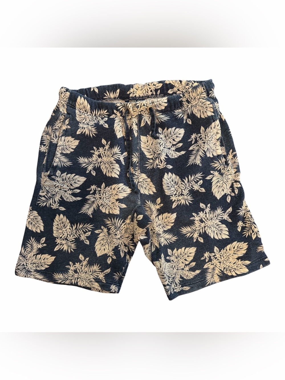 Polo by Ralph Lauren Navy Shorts with Cream Tropical Print índigo size S